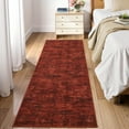thumbnail image 1 of Hasoo 2'5" x 8' Runner Rug Solid Washable Rugs Runners for Hallways Non Slip Kitchen Mat with Rubber Backing Indoor Xmas Red Rug, 1 of 6
