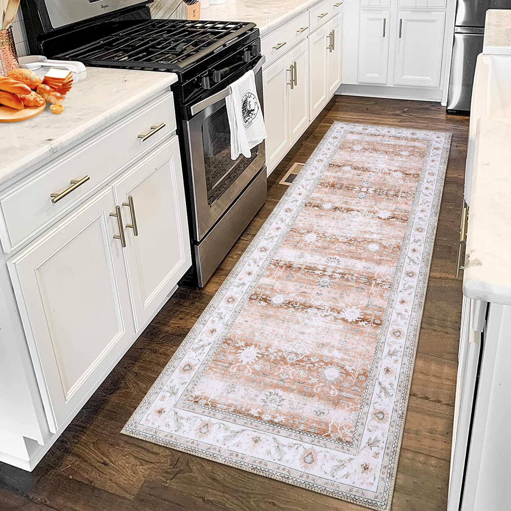 Hasoo 2' x 6' Kitchen Runner Rug Persian Soft Entryway Rug Washable Non ...