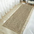 thumbnail image 1 of Hasoo 2' x 6' Modern Runner Rug for Hallway Bedroom Braided Pattern Washable Soft Indoor Carpet, Yellow, 1 of 6