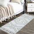 thumbnail image 1 of Hasoo 2' x 6' Runner Rug Modern Rhomboid Rug Stain Resistant Rug for Hallway Kitchen Bedroom Laundry Gray, 1 of 6