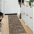 thumbnail image 1 of Hasoo 2' x 6' Runner Rug Solid Washable Rugs Runners for Hallways Non Slip Kitchen Mat with Rubber Backing Indoor Brown Rug, 1 of 6