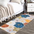 thumbnail image 1 of Hasoo 2' x 6' Runner Rug for Floor Vintage Floral Thin Carpet Non-Slip Foldable Indoor Area Rug for Hallway Living Room Bedroom Kitchen Beige, 1 of 6