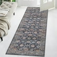thumbnail image 1 of Hasoo 2' x 6' Runner Rug for Living Room Vintage Non Slip Throw Rugs Floral Hallway Rug, Navy, 1 of 5