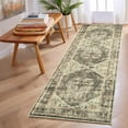 thumbnail image 1 of Hasoo 2' x 6' Runner Rugs Machine Washable Rugs Soft Vintage Distressed Carpet Indoor Runners Rugs for Floor Hallway Bedside Entry Rug Taupe, 1 of 5