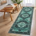 thumbnail image 1 of Hasoo 2' x 6' Runner Rugs Washable Soft Vintage Distressed Carpet Indoor Runners Rugs for Floor Hallway Bedside Entry Rug Turquoise, 1 of 7