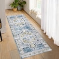thumbnail image 1 of Hasoo 2' x 6' Runner Rugs for Hallways Non Slip Kitchen Rug Enteryway Indoor Mats, Blue, 1 of 6