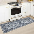 thumbnail image 1 of Hasoo 2' x 6' Runner for Hallway Boho Vintage Rug Non Slip Throw Rugs Floral Bedroom Rug, Blue, 1 of 5