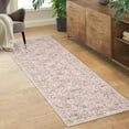 thumbnail image 1 of Hasoo 2' x 6' Runner for Hallway Boho Vintage Rug Non Slip Throw Rugs Floral Bedroom Rug, Pink, 1 of 5