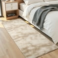 thumbnail image 1 of Hasoo 2' x 6' Shag Runner Rug for Living Room Fluffy Washable Indoor Carpet for Bedroom Dorm Room Decor Light Khaki, 1 of 7