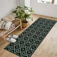 thumbnail image 1 of Hasoo 2' x 6' Tie-Dye Runner Rug Non-slip Machine Washable Hallways Entryways Kitchen Bathroom Floor Carpet Black, 1 of 6
