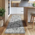 thumbnail image 1 of Hasoo 2' x 6' Washable Hallway Runner Soft Boho Vintage Kitchen Mats Stain Resistant Rugs for Bedroom Laundry Gray, 1 of 6