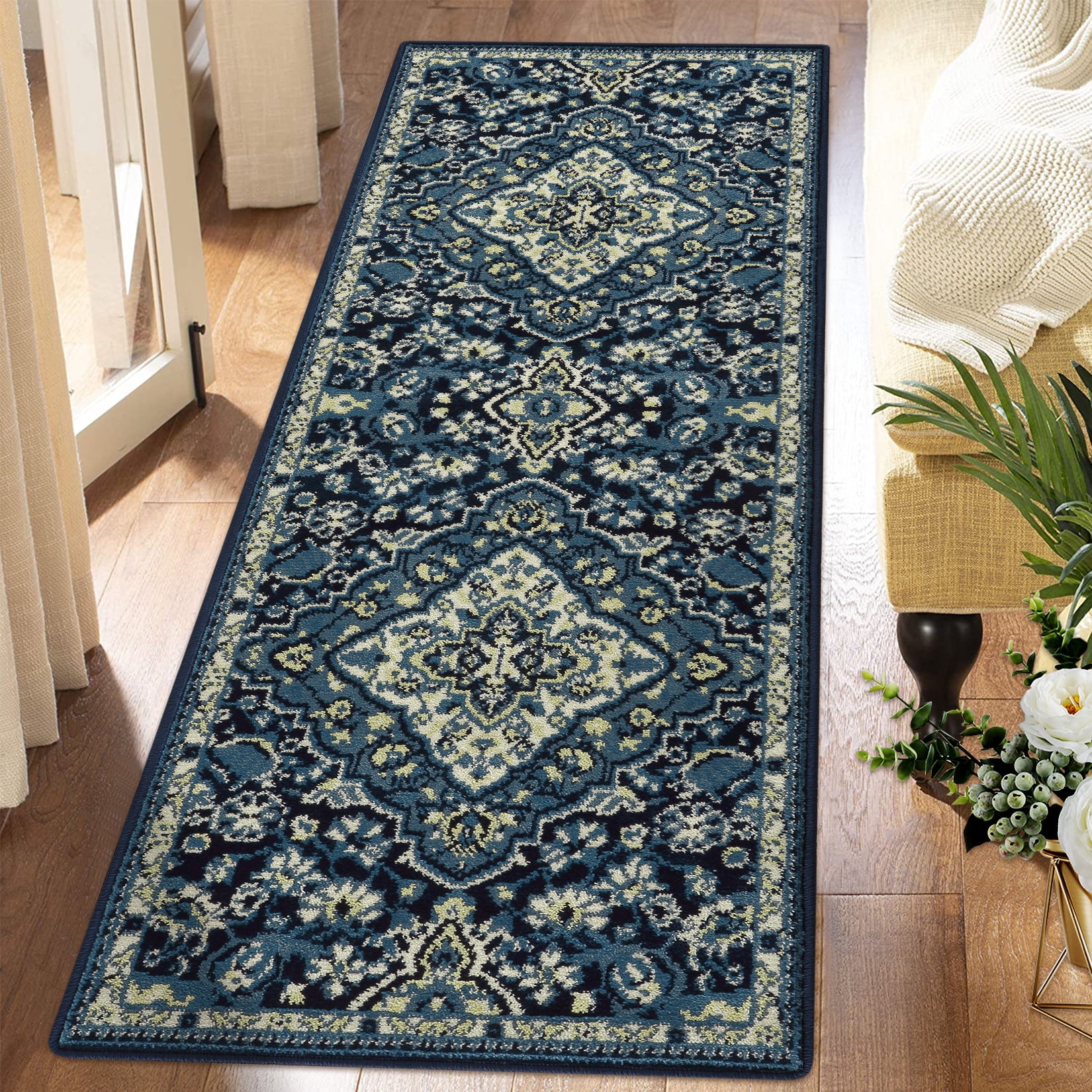 Hasoo 2' x 8' Long Hallway Runner Rug Oriental Traditional Non-Shedding ...