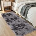 thumbnail image 1 of Hasoo 2' x 8' Shag Rug for Living Room, Fluffy Washable Rug for Bedroom, Nursery, Teen Bedroom Decor, Dark Grey, 1 of 7