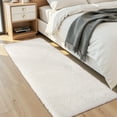 thumbnail image 1 of Hasoo 2' x 8' Shag Rug for Living Room, Fluffy Washable Rug for Bedroom, Nursery, Teen Bedroom Decor, White, 1 of 7