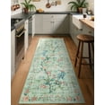thumbnail image 1 of Hasoo 2x6 Washable Green Runner Rug for Hallway Soft Floral Peacock Kitchen Throw Mat Indoor Non Slip Carpet, 1 of 5