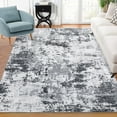 thumbnail image 1 of Hasoo 3' x 5' Area Rug Washable Modern Abstract Area Rug for Living Room Bedroom Kitchen Rug Distressed Rug Indoor Mat Entry Rug Carpet Light Gray, 1 of 5