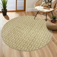 thumbnail image 1 of Hasoo 4ft Round Bedroom Rug Washable Entryway Circle Carpet Modern Solid Dining Room Throw Rug, Camel, 1 of 7