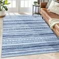 thumbnail image 1 of Hasoo 5' x 7' Area Rug Boho Foldable Oriental Vintage Distressed Rug Traditional Carpet for Living Room Bedroom Blue, 1 of 5