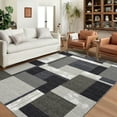 thumbnail image 1 of Hasoo 5' x 7' Area Rug Modern Geometric Washable Rug Patchwork Rug Indoor Stain-Resistant Low Pile Throw Carpet for Dorm, Brown, 1 of 5