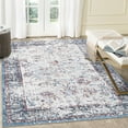 thumbnail image 1 of Hasoo 5' x 7' Area Rug for Living Room Boho Vintage Rug Non Slip Throw Rugs Floral Bedroom Rug, Red Blue, 1 of 6