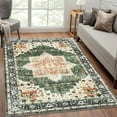 thumbnail image 1 of Hasoo 5' x 7' Area Rug for Living Room Oriental Area Rug Medallion Indoor Area Rug Washable Boho Carpet for Living Room Bedroom, Green, 1 of 7