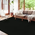 thumbnail image 1 of Hasoo 5' x 7' Area Rug for Living Room Solid Textured Vintage Rug Non Slip Throw Rugs Indoor Carpet, Black, 1 of 5