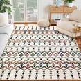 thumbnail image 1 of Hasoo 5' x 7' Boho Washable Vintage Rug for Living Room Low Pile Non-Slip Indoor Beige Carpet, 1 of 6