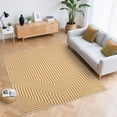thumbnail image 1 of Hasoo 6' x 9' Area Rug for Living Room Washable Modern Geometric Non Shedding Neutral Indoor Decor Carpet, Orange, 1 of 5