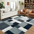 thumbnail image 1 of Hasoo 6' x 9' Geometric Rug Modern Patchwork Print Bedroom Rug Soft Indoor Non-Slip Non-Shedding Throw Carpet for Living Room Office, Gray, 1 of 5