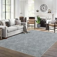 thumbnail image 1 of Hasoo 8' x 10' Modern Solid Rug for Living Room Jacquard Textured Rug Farmhouse Yarn Dyed Accent Rug Non-Slip Low Pile Rug Carpet Home Floor Decor, Gray, 1 of 5