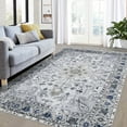 thumbnail image 1 of Hasoo Modern 8' x 10' Washable Area Rug Stain Resistant Distressed Non-Shedding Living Room Bedroom Home Office Rug Carpet, Gray, 1 of 5
