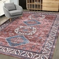 thumbnail image 1 of Hasoo 8x10 Area Rug Large Soft Indoor Area Rug Vintage Persian Floral Rug Oriental Distresssed Carpet Machine Washable Indoor Mat Retro Non-Slip Accent Rug Low Pile Foldable Floor Cover Pink, 1 of 5