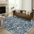 thumbnail image 1 of Hasoo 9' x 12' Area Rug for Living Room Boho Vintage Rug Non Slip Throw Rugs Floral Bedroom Rug, Blue, 1 of 5