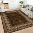 thumbnail image 1 of Hasoo 9' x 12' Modern Rug for Living Room Soft Geometric Non Slip Stain Resistant Indoor Carpet, Tan, 1 of 5