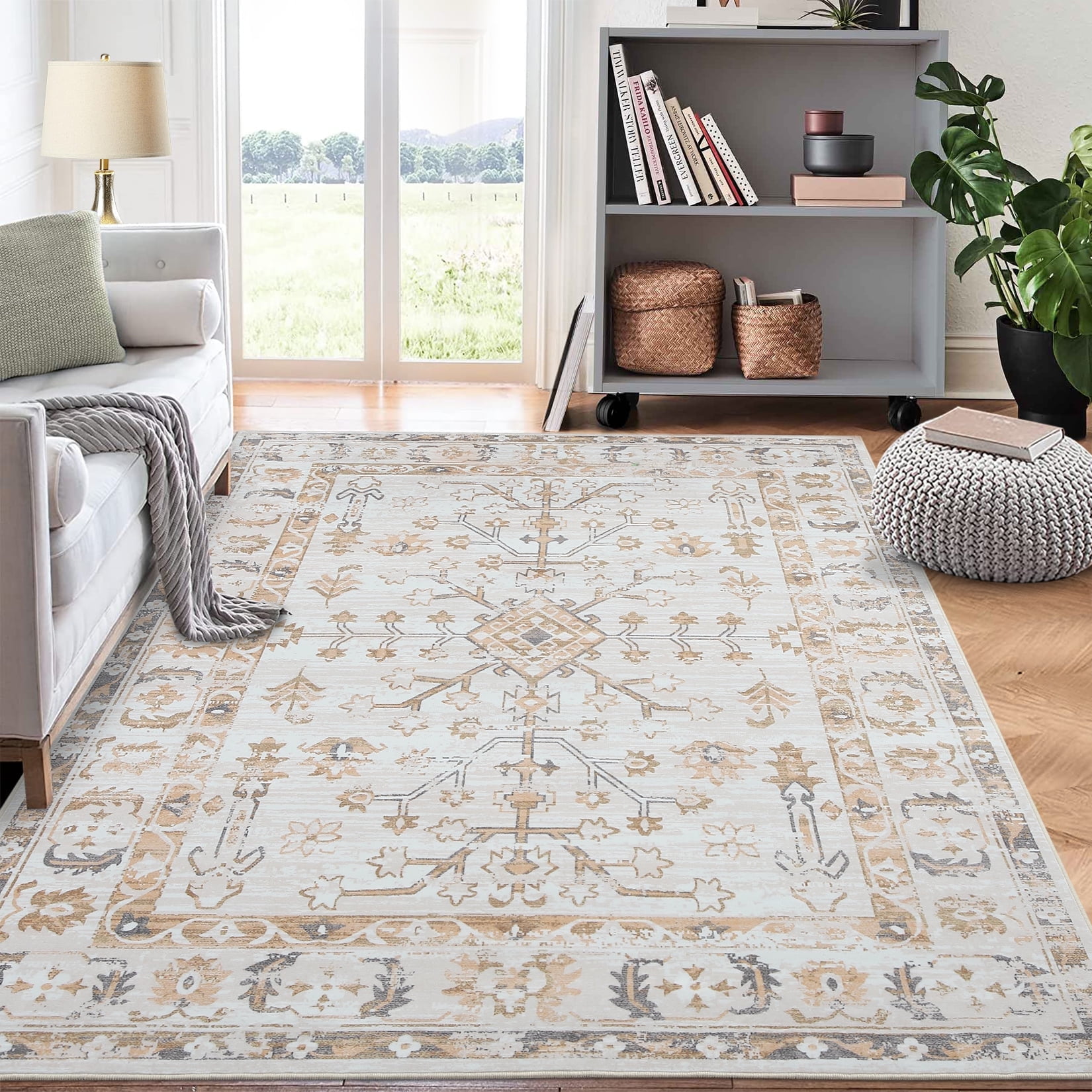 Hasoo Living Room Rug 8' x 10' Vintage Persian Rug Indoor