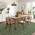 thumbnail image 1 of Hasoo 9x12 Rugs for Living Room Washable Modern Rugs Solid Imitation Braided Print Non Slip Indoor Carpet Bedroom Decor, Green, 1 of 6