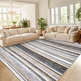 thumbnail image 1 of Hasoo 9x12ft Area Rug for Living Room Boho Indoor Carpet Washable Anti-Slip Large Rug for Heavy Traffic, Gray Brown, 1 of 7