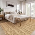 thumbnail image 1 of Hasoo Area Rug 10' x 13' Rugs for Living Room Chic Imitation Braided Print Soft Velvet Rug Non Slip Carpet for Bedroom, Brown, 1 of 6