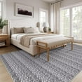 thumbnail image 1 of Hasoo Area Rug 10' x 13' Rugs for Living Room Chic Imitation Braided Print Soft Velvet Rug Non Slip Carpet for Bedroom, Dark Gray, 1 of 6
