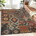 thumbnail image 1 of Hasoo Area Rug 5' x 7' Washable Ethnic Tribes Rugs for Living Room Non-Slip Accent Carpet Brownish Red, 1 of 5