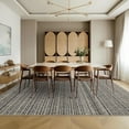 thumbnail image 1 of Hasoo Area Rug 8' x 10' Rugs for Dining Room Modern Striped Rugs for Living Room Printed Braid Indoor Carpet Soft Lightweight Washable Gray Rugs, 1 of 6