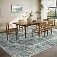 thumbnail image 1 of Hasoo Area Rug 9' x 12' Vintage Machine Washable Area Rugs for Living Room Bedroom Blue/Green, 1 of 6