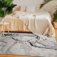 thumbnail image 1 of Hasoo Area Rug 9' x 12' Washable Rugs for Dining Room Abstract Marble Carpet Boho Soft Rug, Gray, 1 of 6