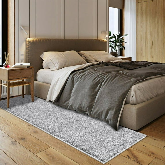 Hasoo Area Rug for Bedroom 2x3 Small Throw Rug Soft Plush Shaggy Rug Indoor Door Mat for Kitchen Living Room Laundry Bathroom, Silver