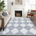 thumbnail image 1 of Hasoo Area Rug for Living Room 8x10 Distressed Washable Indoor Rugs Geometric Carpet for Bedroom, Gray, 1 of 6