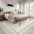 thumbnail image 1 of Hasoo Area Rugs for Living Room Washable 10x13 Rugs Chic Geometric Style Border Rug for Bedroom Dining Room Throw Indoor Carpet Beige, 1 of 7