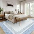 thumbnail image 1 of Hasoo Area Rugs for Living Room Washable 9x12 Rugs Chic Geometric Style Border Rug for Bedroom Dining Room Throw Indoor Carpet Blue, 1 of 7
