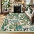 thumbnail image 1 of Hasoo Beige Washable Area Rugs 9' x 12' Rug for Living Room Floral Modern Non Slip Throw Indoor Carpet, 1 of 5