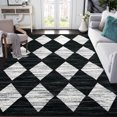 thumbnail image 1 of Hasoo Black 10' x 13' Area Rug Geometric Rugs for Living Room Washable Modern Trellis Carpet for Bedroom, 1 of 7