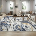 thumbnail image 1 of Hasoo Blue Area Rug 9' x 12' Rugs for Bedroom Washable Abstract Indoor Rug Carpet Soft Lightweight Foldable Nonslip Rug, 1 of 6